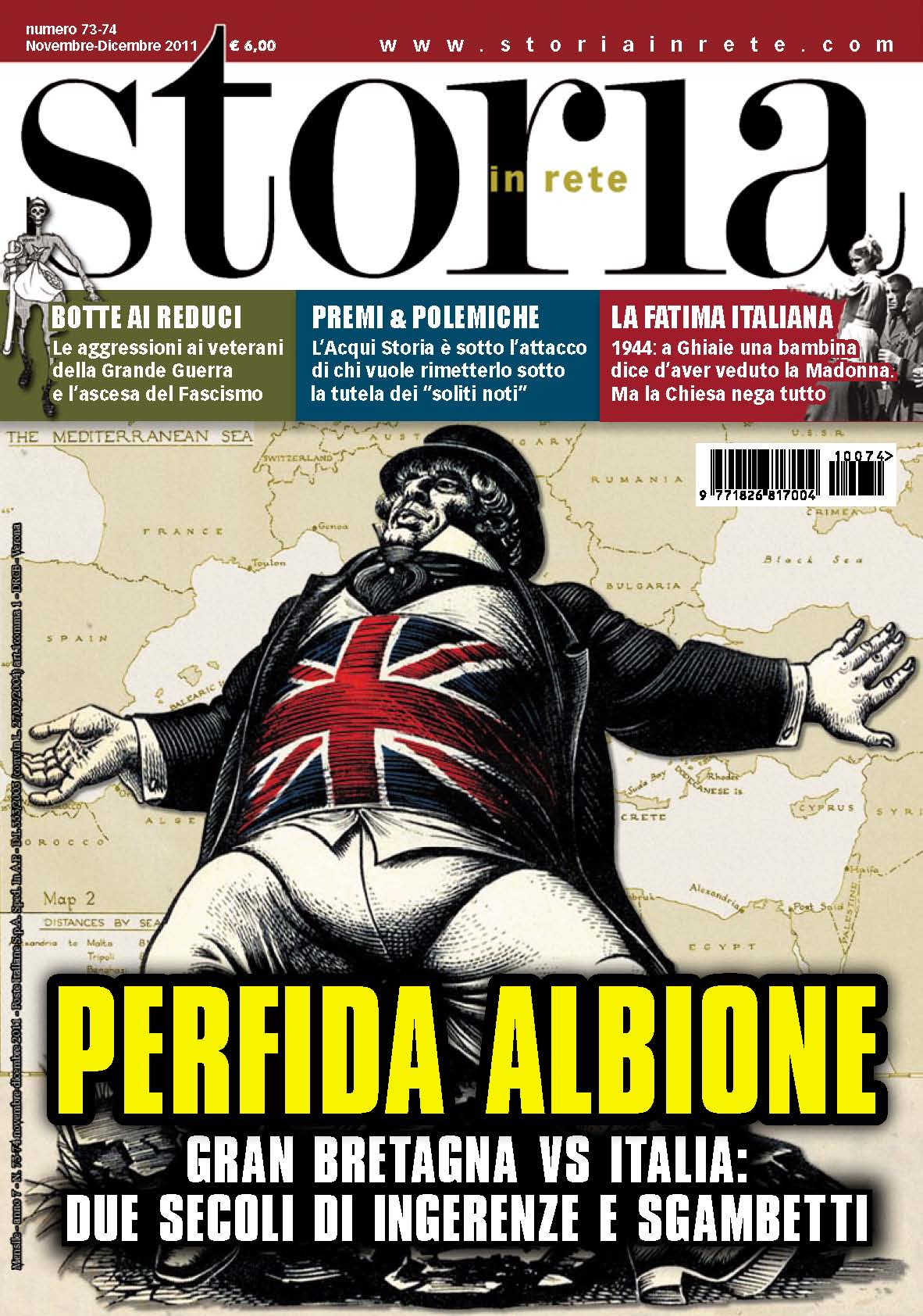 La copertina di Storia in Rete di novembre-dicembre 2010. Il mensile diretto da Fabio Andriola che vede presidente del Comitato scientifico lo storico Aldo A. Mola. In questo numero la ricerca di Sergio Boschiero su Pontelandolfo e Casalduni.